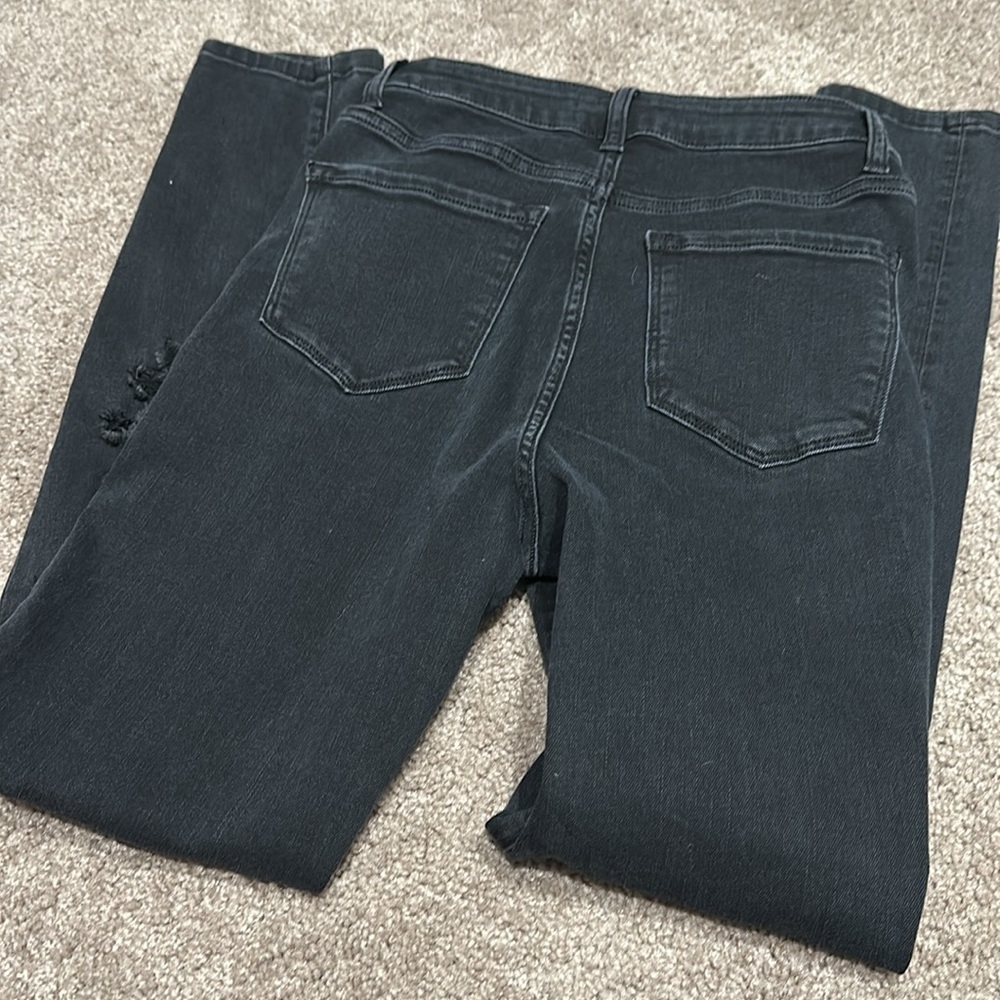 Black Flying Monkey High Waisted Button Jeans - image 4